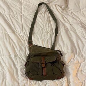 Fossil Olive and Brown Messenger Bag
